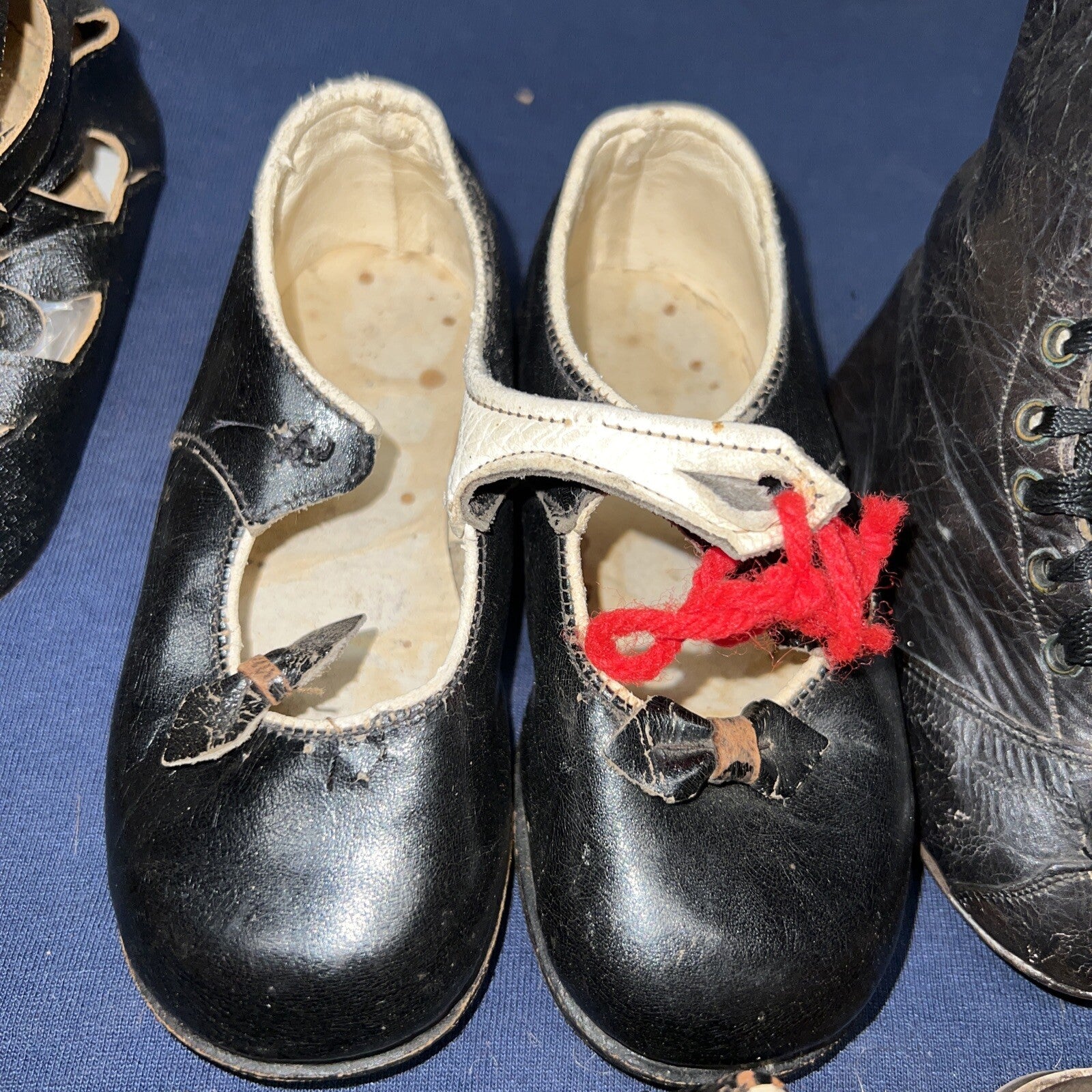 Lot of 8 Antique Doll Shoes Large Sizes Various Conditions Various Sizes 4