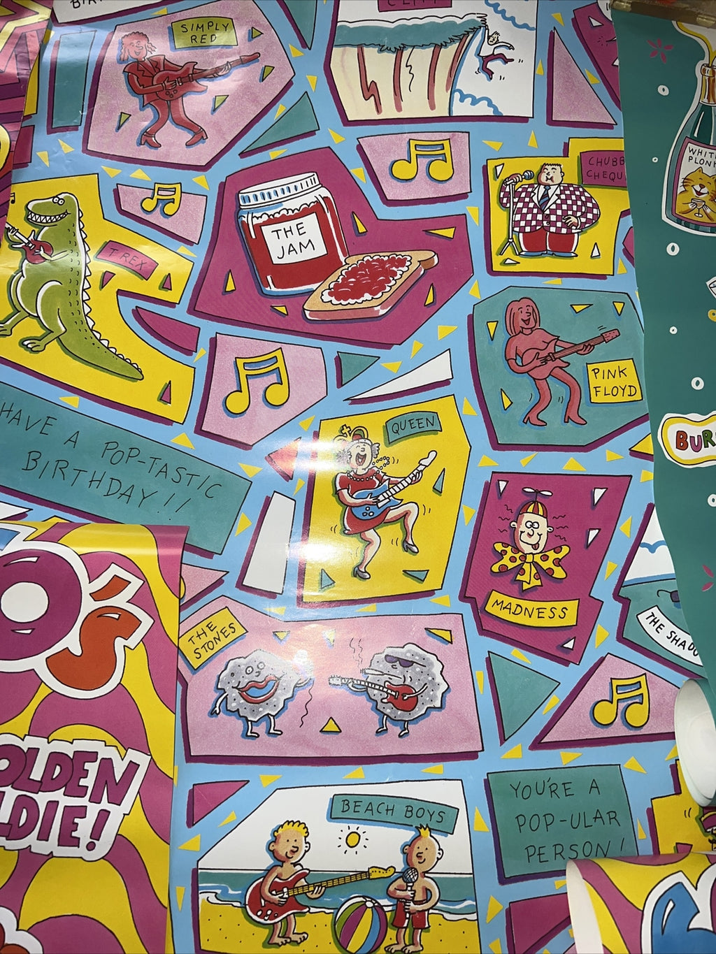 Vintage 60’s 70’s Poster Wrapping Paper Style, Vintage Nostalgia Wrappers4