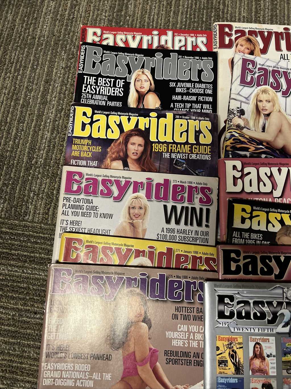 Easyriders Magazines Vintage 1996 Issues one 1971 , Lot of 132
