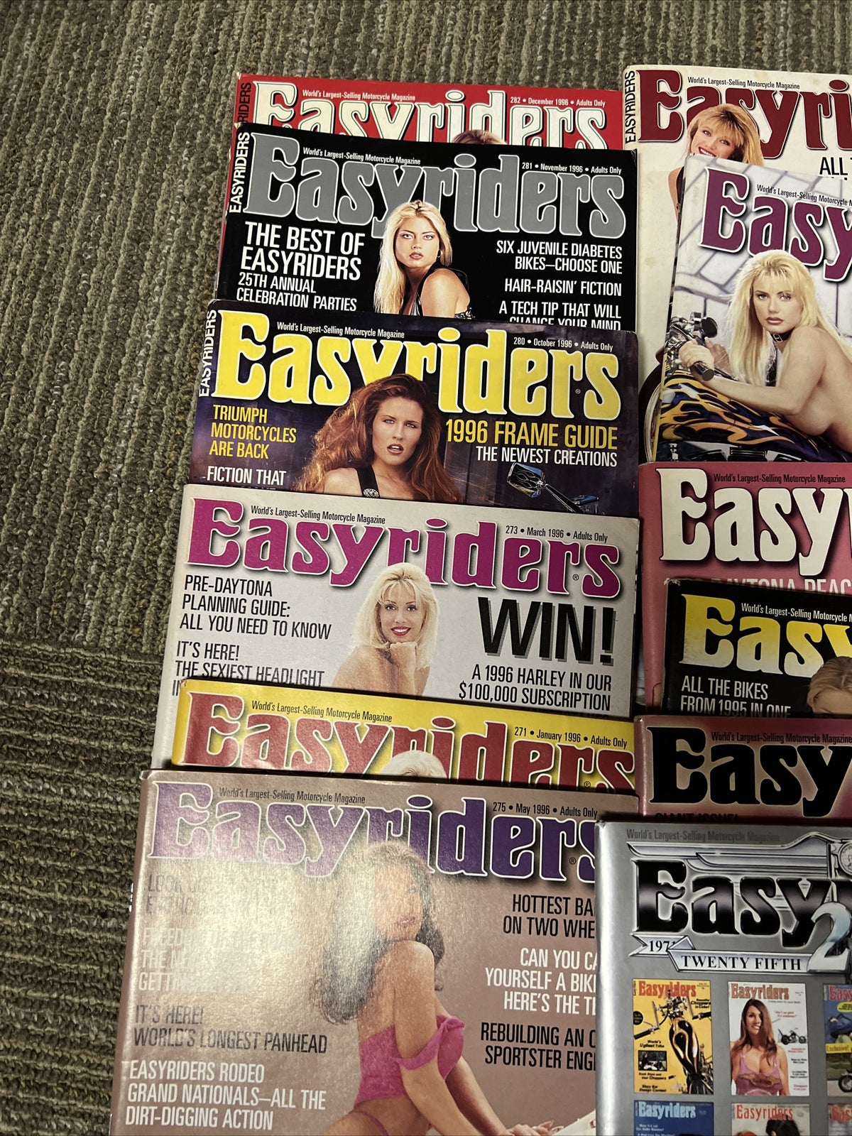 Easyriders Magazines Vintage 1996 Issues one 1971 , Lot of 132