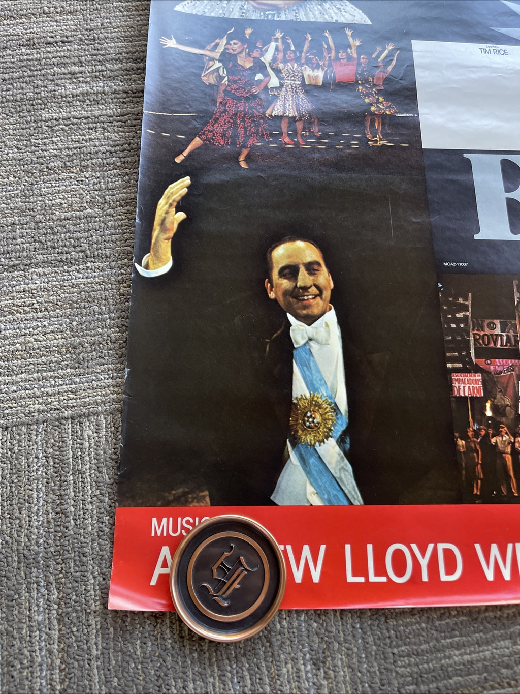 #180 1979 EVITA TIM RICE ANDREW LLOYD WEBER  Record Store Promo Poster  36”7