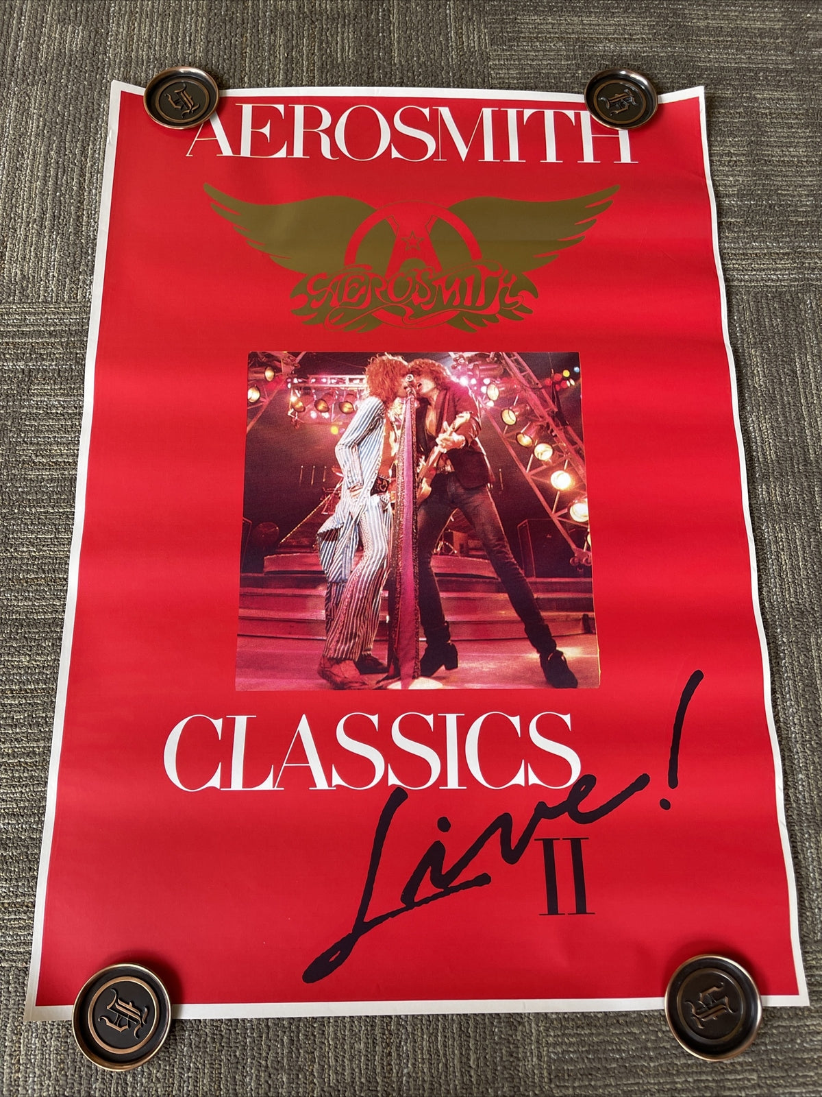 #144 Aerosmith Classics Live II Record Store Promo Poster 25” X 35”0