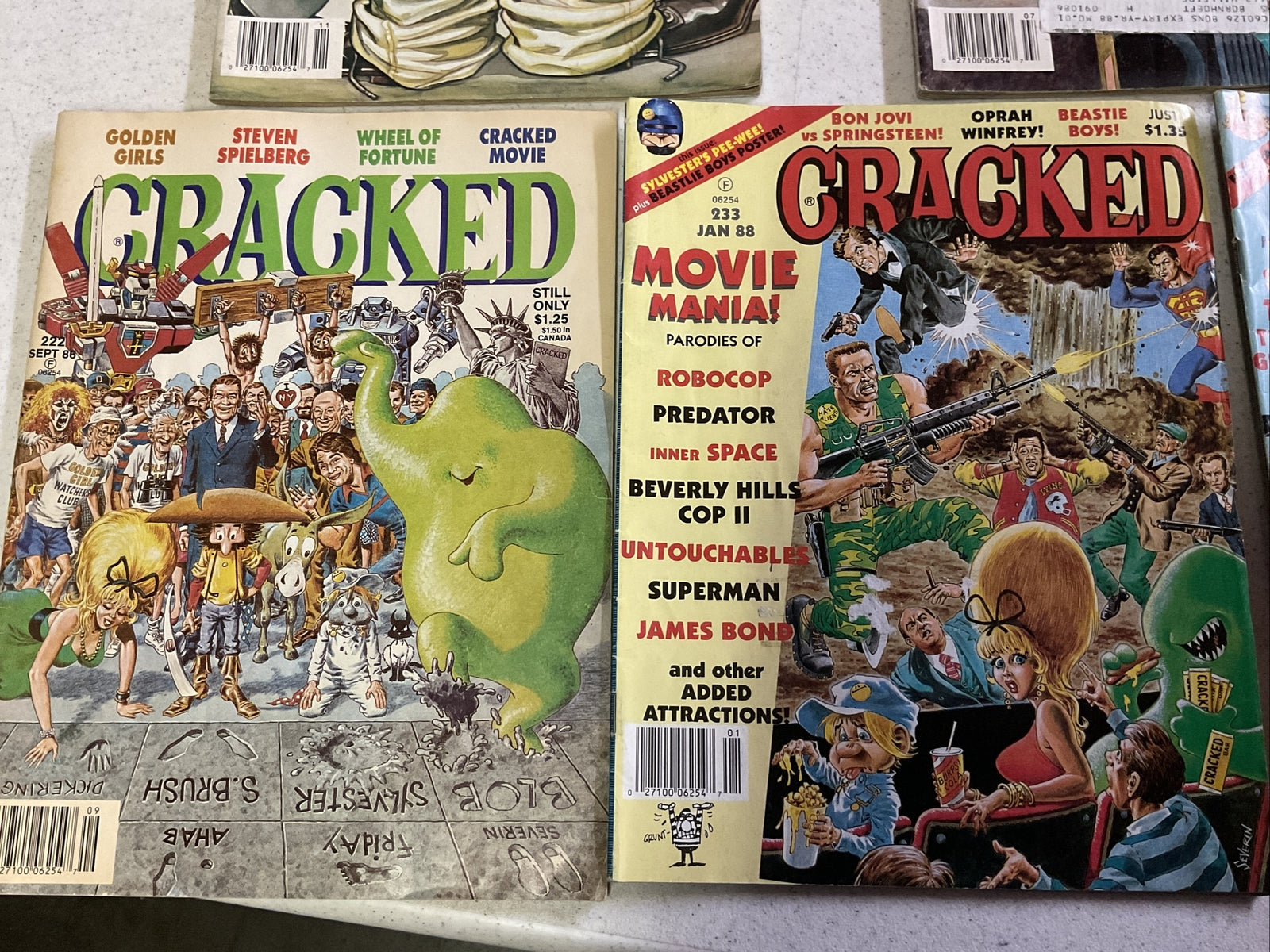 CRACKED MAGAZINE- 4 VINTAGE Issues from 1986-883