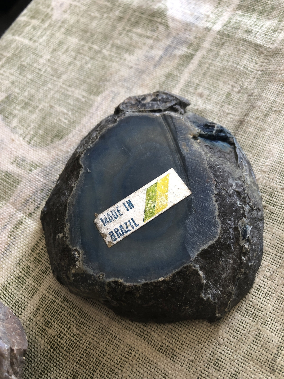 Lot Of 2 Colored Cut Rocks Made in Brazil1