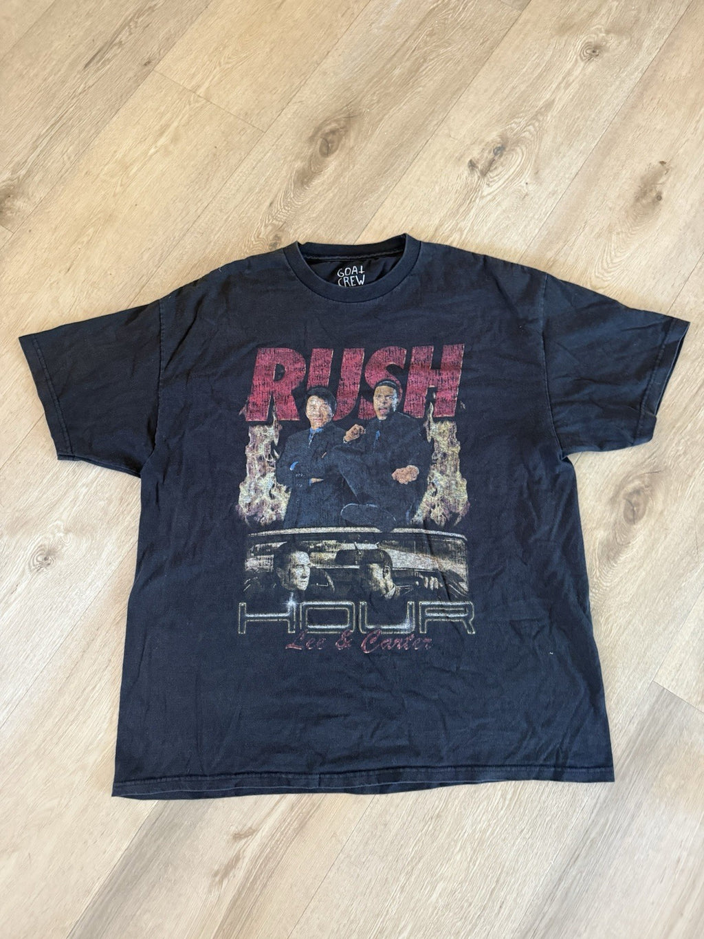 Vintage Rush Hour Movie Promo T Shirt XL Black Jackie Chan Chris Tucker0