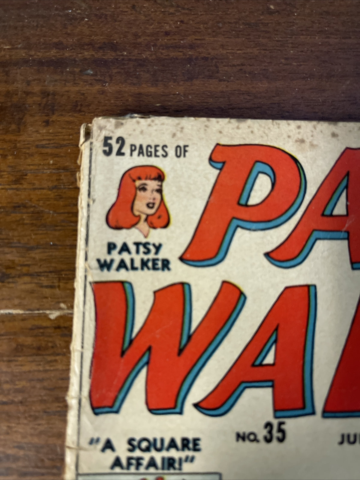 Patsy Walker #39 (1951) Golden Age Atlas Comic Book GGA Art Headlight Cover1