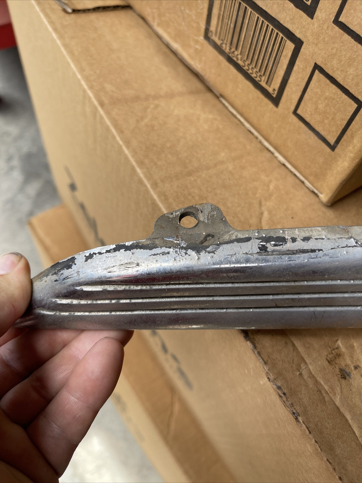 Rare - 1948 Buick Hood Emblem Chrome Trim Piece # 1336913 - Great Look6