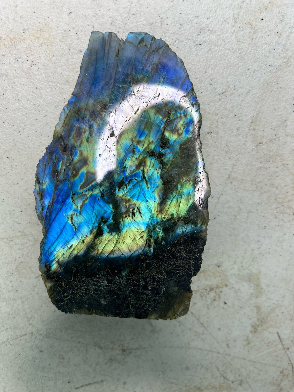 Labradorite Slab Polished Display Piece – Madagascar Origin Iridescence0