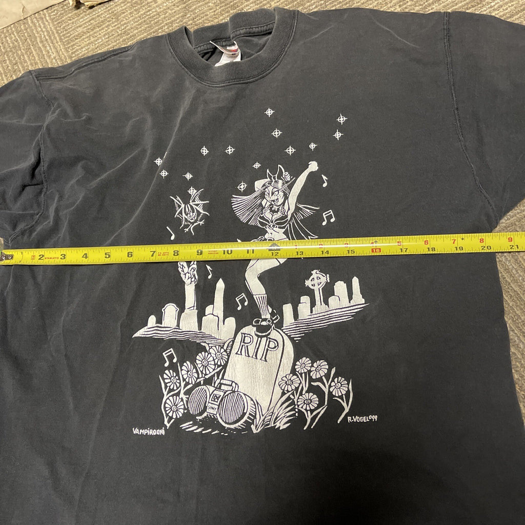 Vintage 1999  VAMPIROONI  T-shirt Black XL Vogel Hard To Find6