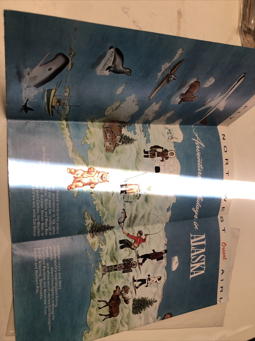 1962 Travel Brochure Northwest Orient Airlines Airventure Holidays Alaska Totem2