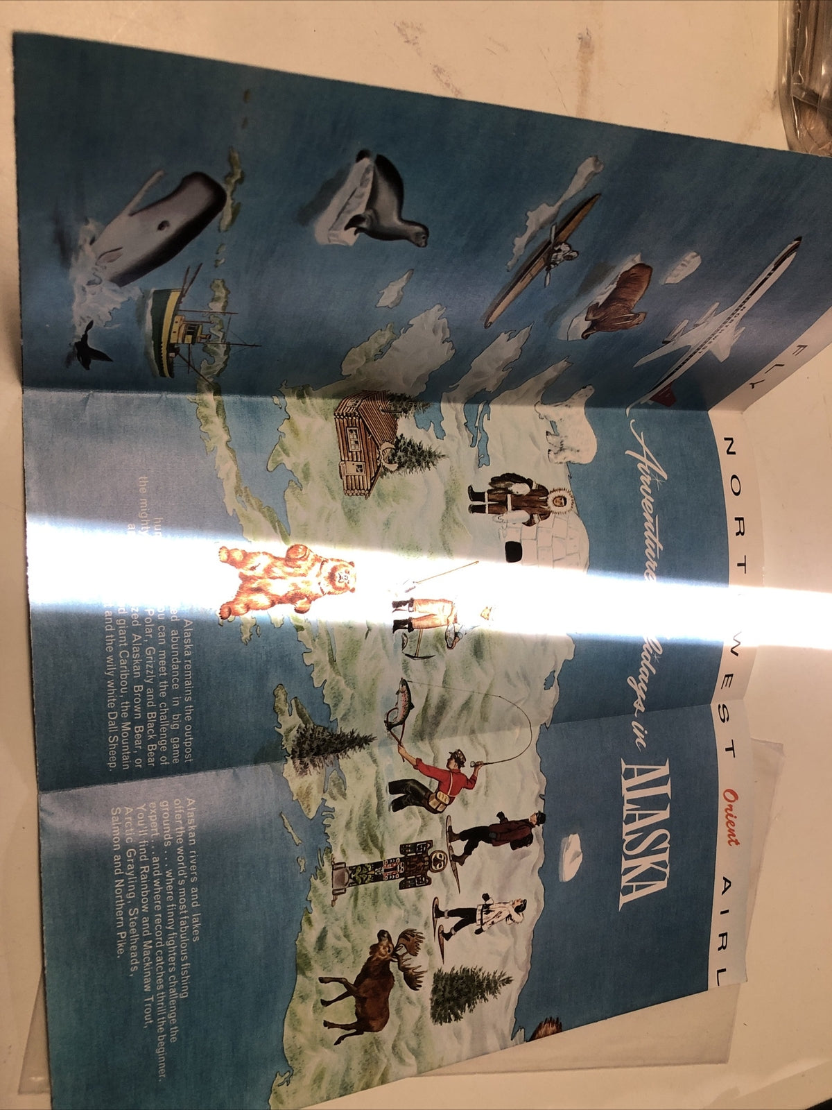 1962 Travel Brochure Northwest Orient Airlines Airventure Holidays Alaska Totem2