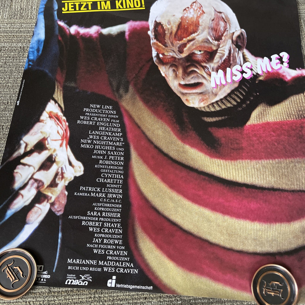 A NIGHTMARE ON ELM STREET New Nightmare UK Movie Poster VHS 23x33” RARE7