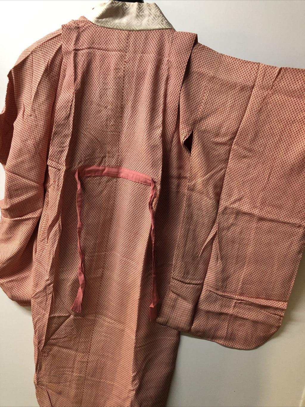Vintage Japanese kimono,SILK,IRO-UCHIKAKE" Women’ Girls Robe Pink Red Lucky8