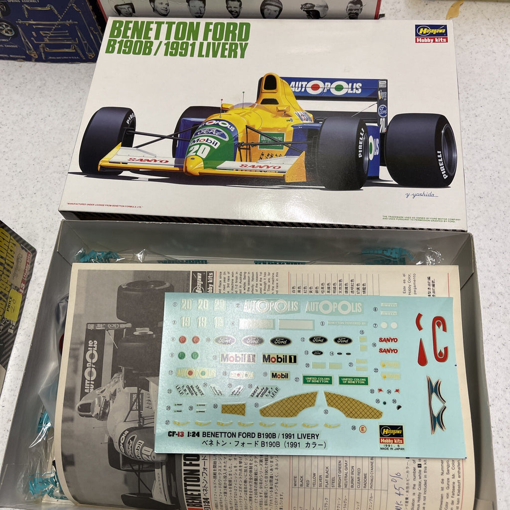 Benetton Ford B190B 1991 Livery 1:24 Scale Model Kit Hasegawa Unbuilt0