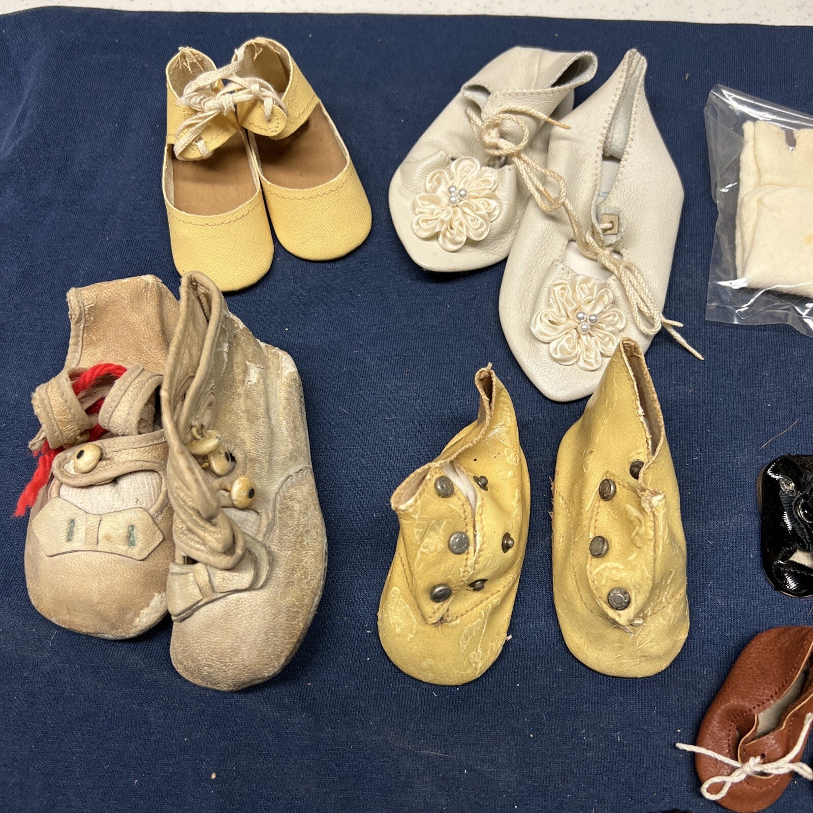Lot of Antique Vintage Shoes And Shoe Parts / Accessories/ Socks1