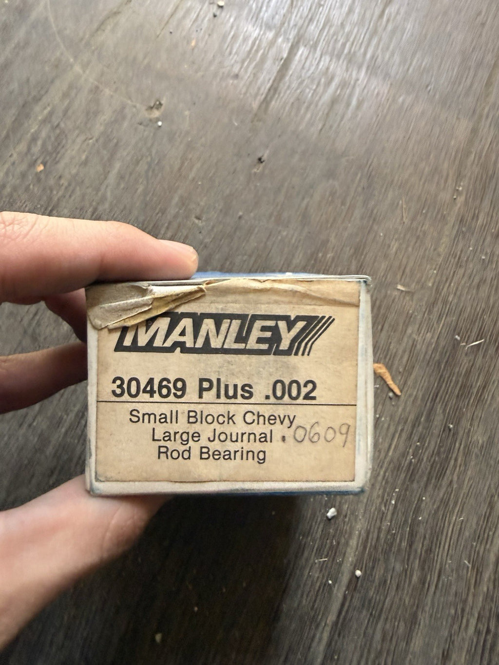 Manley 30460 SBC Rod Bearings Plus .002 Small Block Chevy Large Journal NOS0