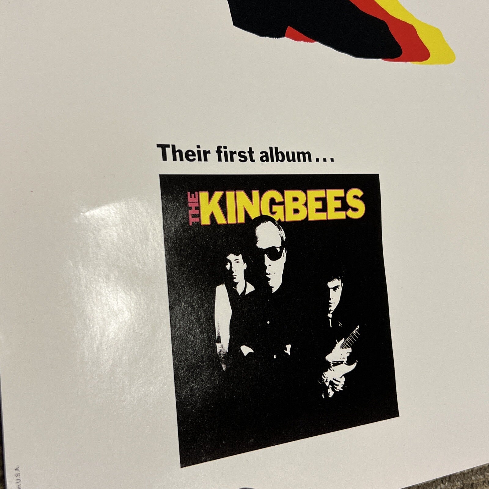 The Kingbees First Album Promotional Poster The Big Rock RSO Records 1981 #132