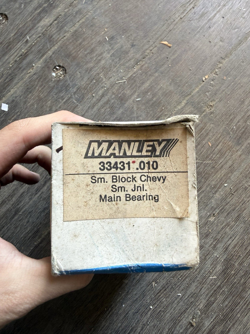 Manley 33431 .010 Main Bearing Set Small Block Chevy SBC Small Journal Vintage0