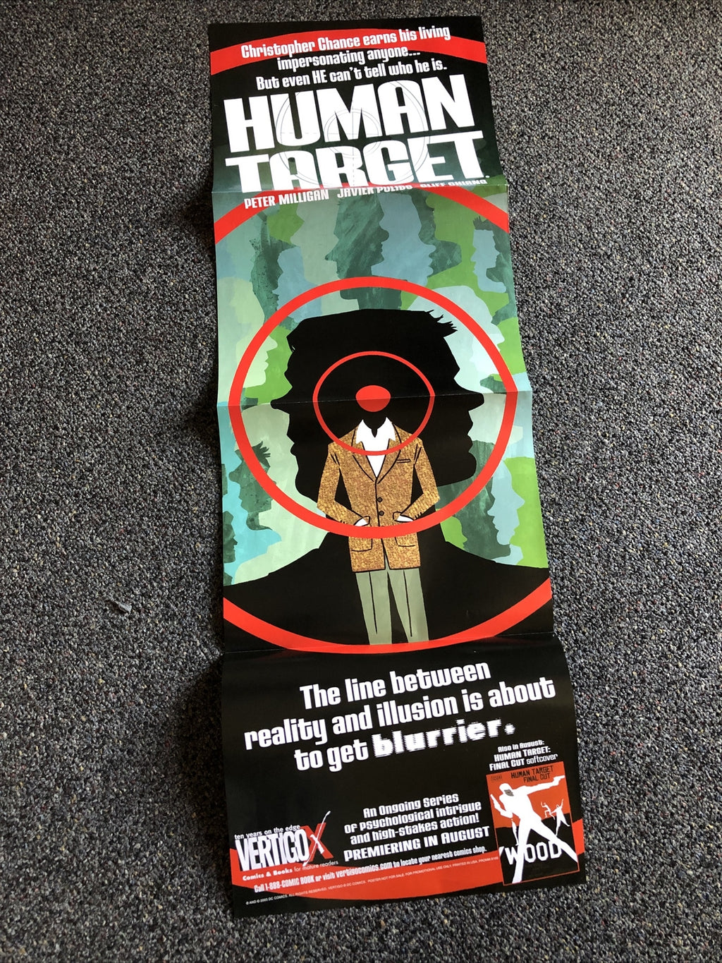 Human Target DC Vertigo Comic Book Promo Poster Peter Milligan 2003 Series0