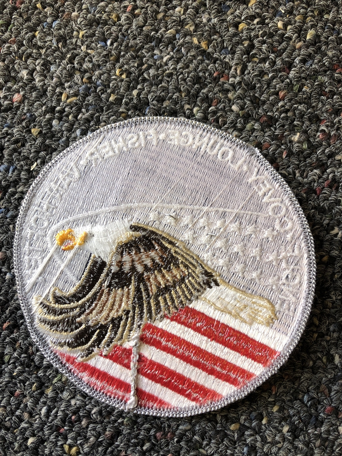 Vintage NASA Patch Engle Covey Lounge Fisher Van Hoften Astronaut Space 4”x4”1