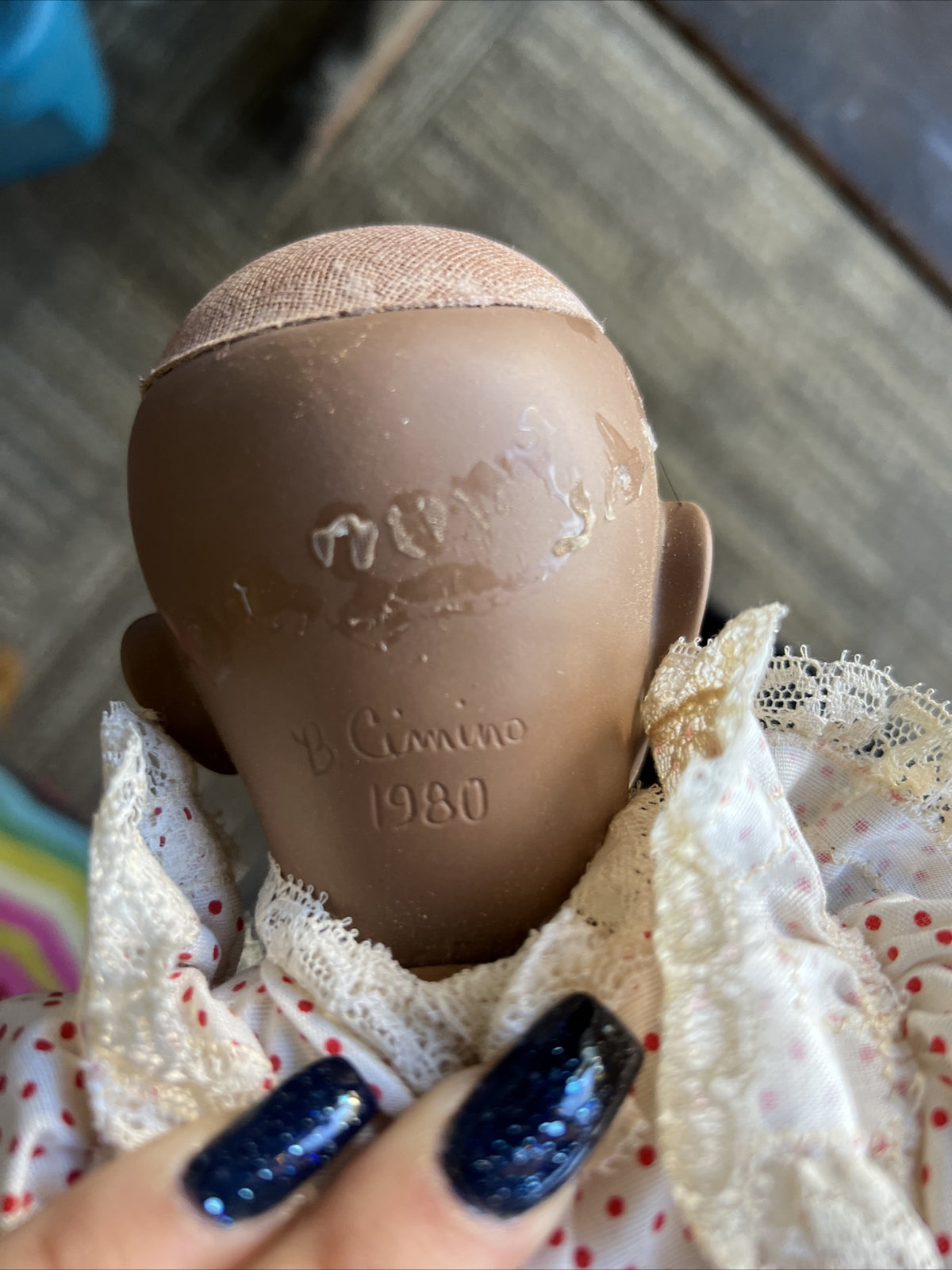 Vintage German 13” Kestner Repro 165 GOOGLIE EYES Cute Doll No Hair5