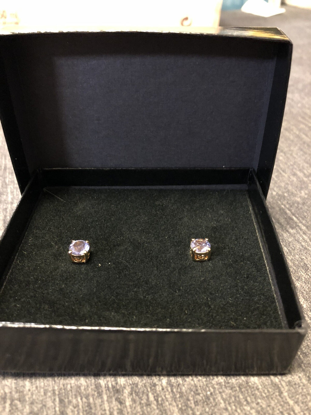 Joan Rivers Simulated Diamond Stud Earrings Purple Tint Classic Collection1