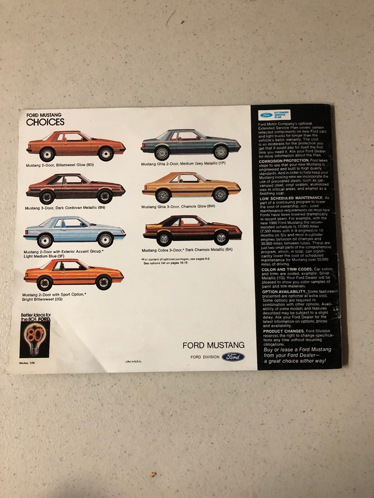 1980 FORD MUSTANG GALLERY DEALERSHIP PHOTO BOOK8