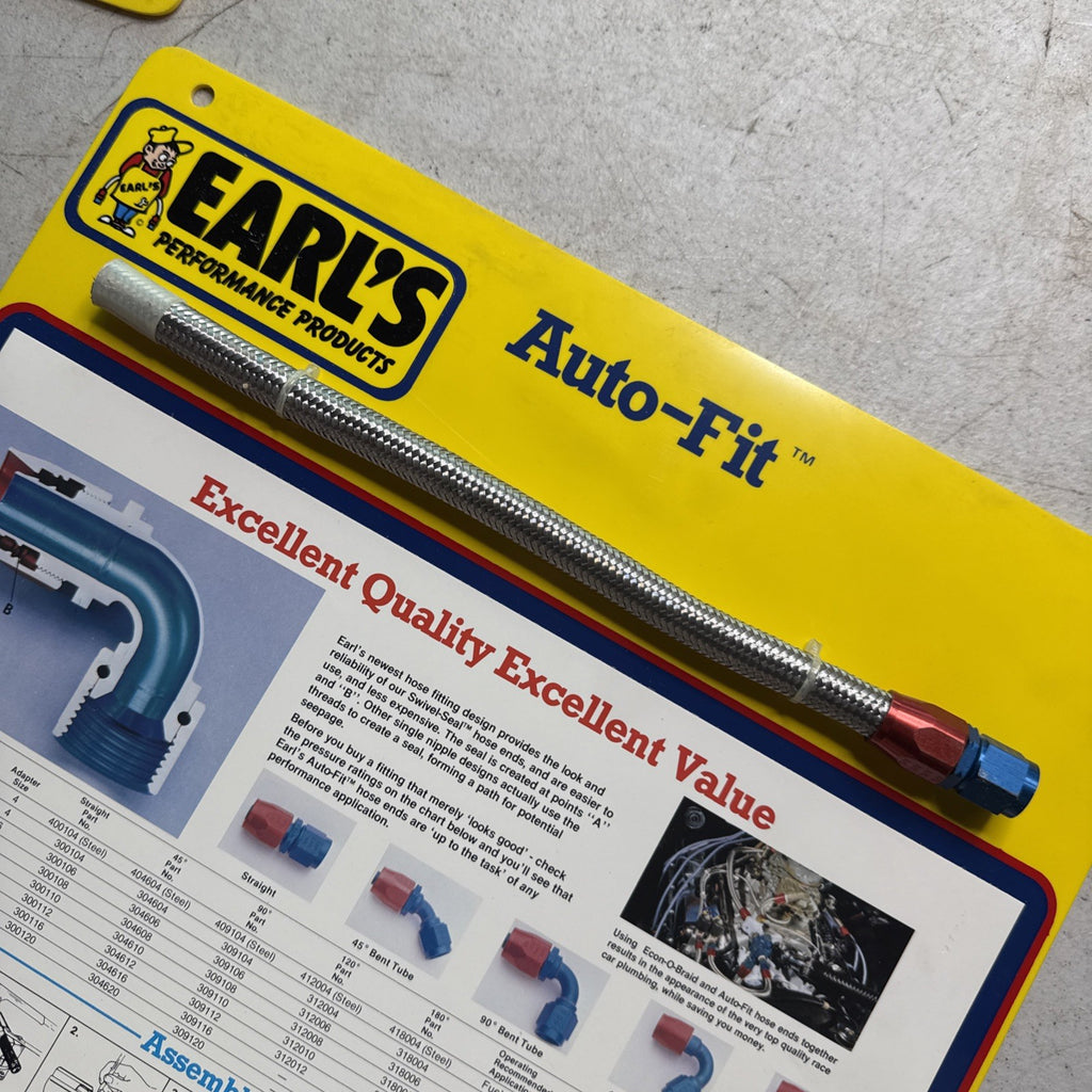 Vintage Earl’s Racing Display 15x15 – 1980s Auto-Fit Hose Promo Sign6