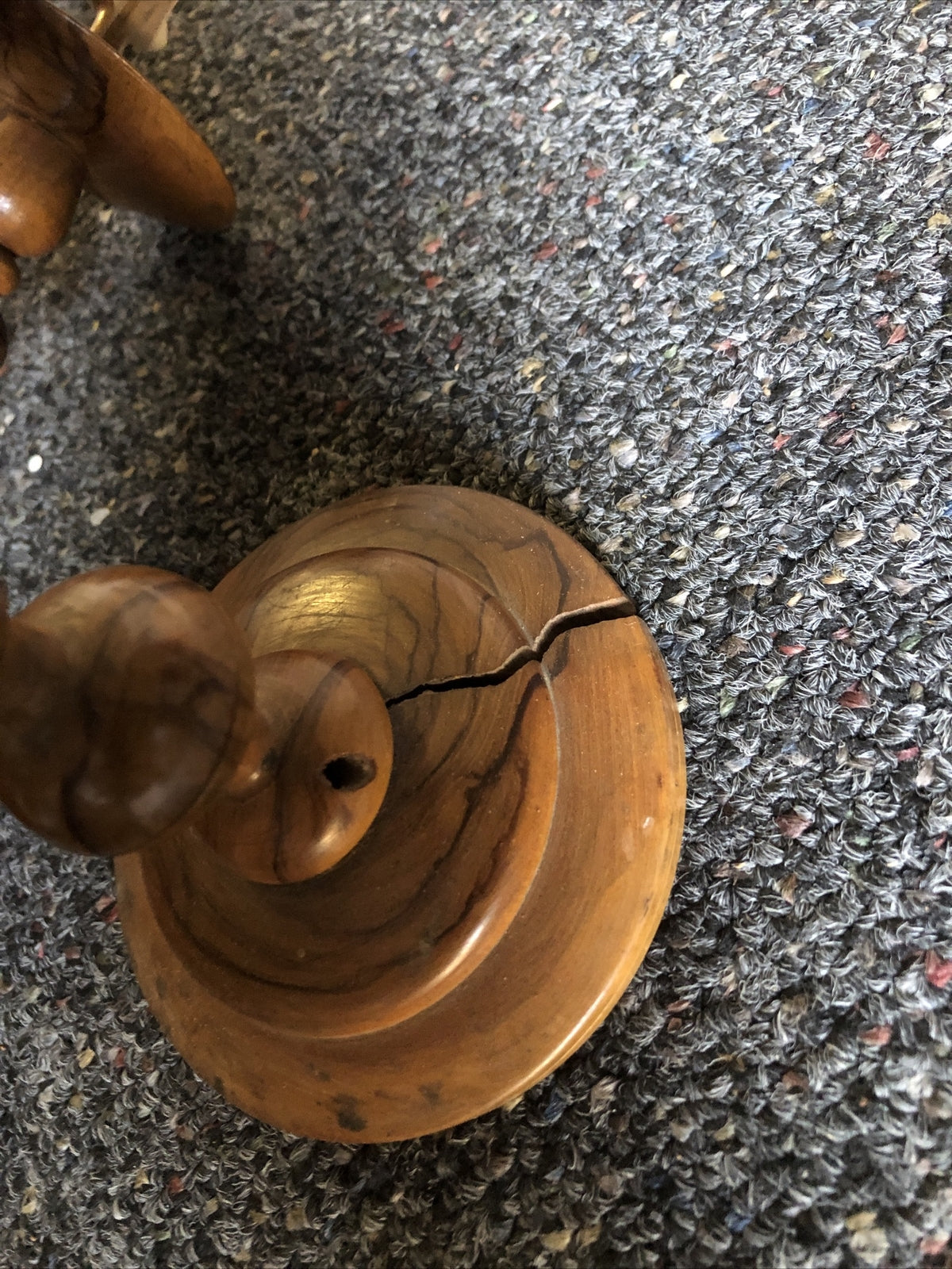 Vintage Pair of 3 Wooden Candle Holders Mid Century Modern2