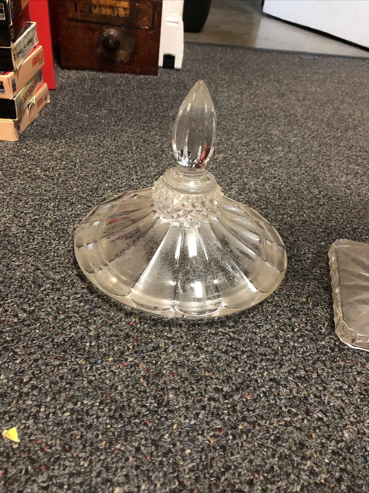 Vintage Crystal Lidded Candy Jar Vase Bowl 15.5” Tall2