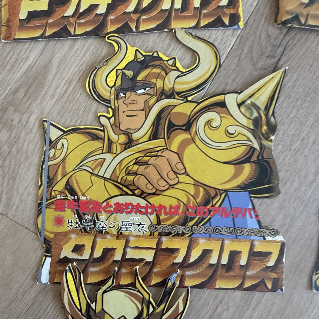 Vintage Saint Seiya Gold Saints Card Stand Lot - 10pc Anime Collectible Japan5