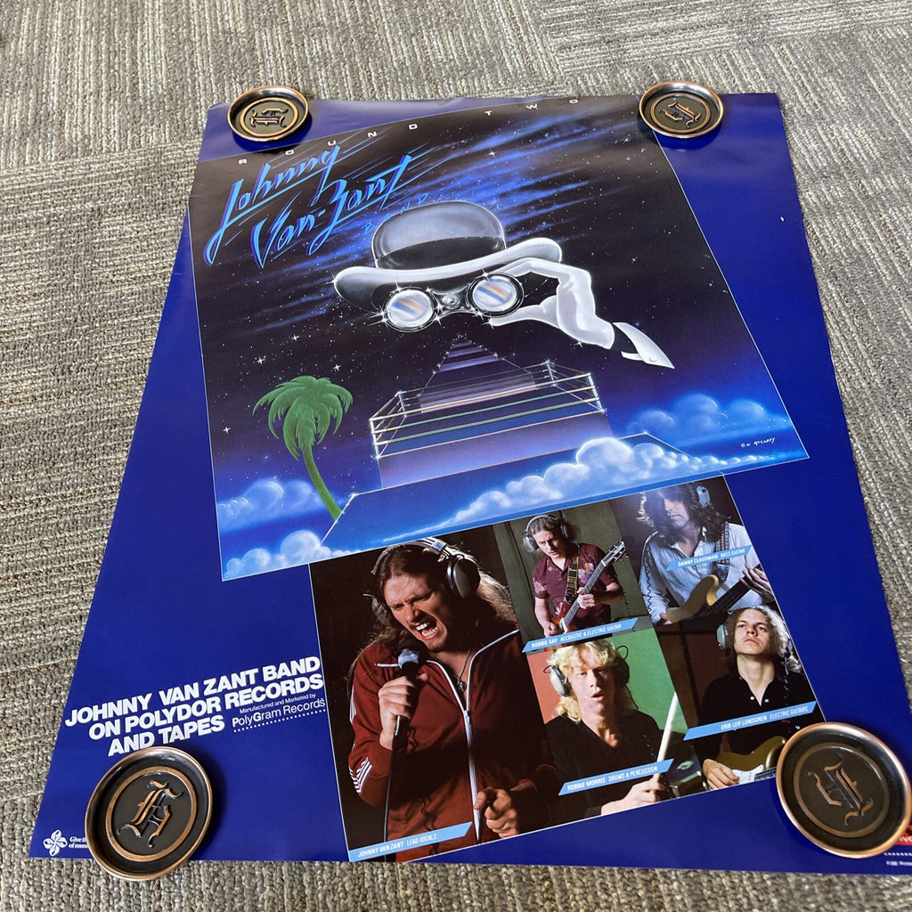 #152 1981 Record Store Promo POSTER Johnny VAN ZANT Band 22” X 28” Round Two5