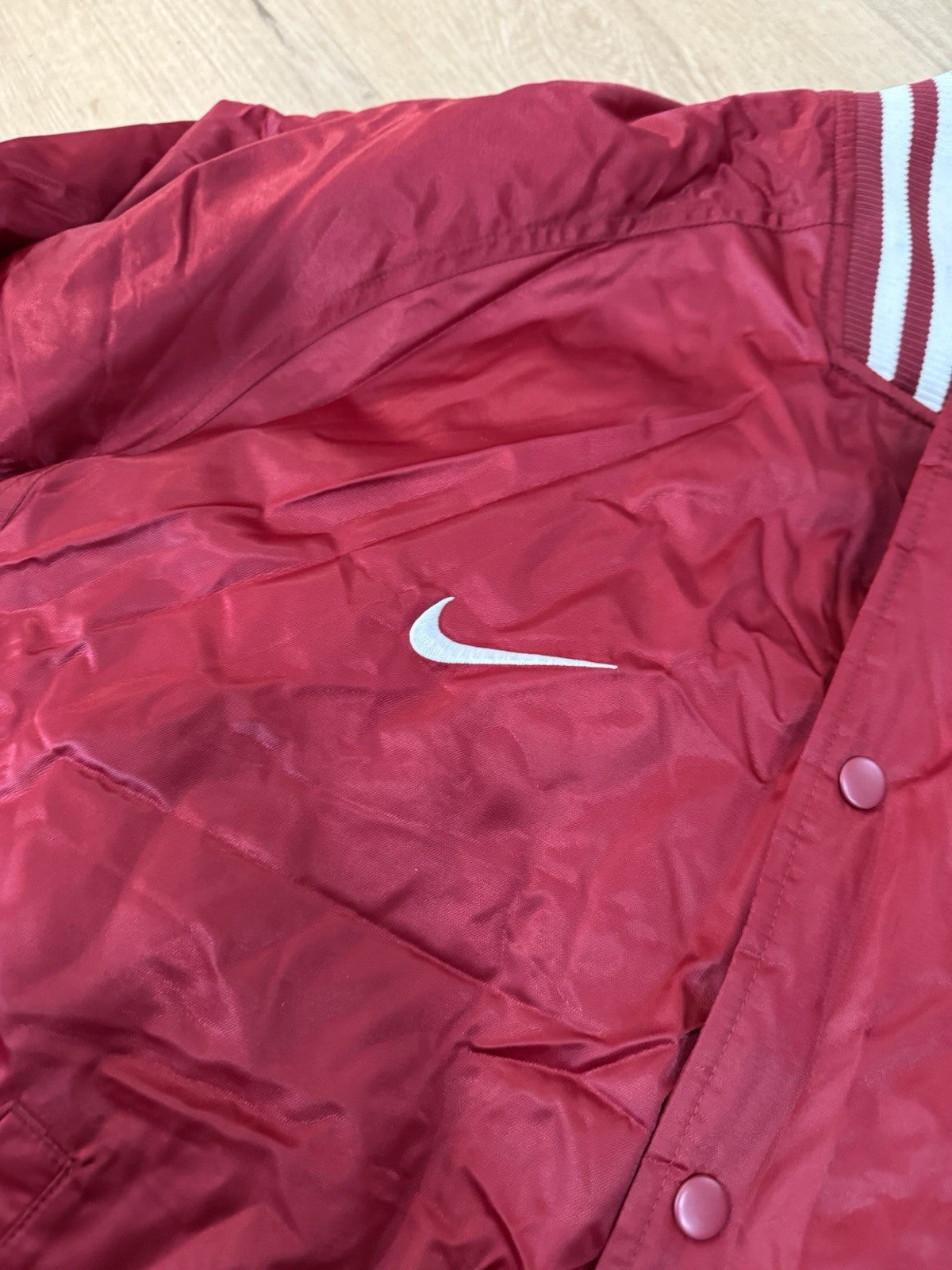 Vintage Red Satin Nike Stanford Cardinal Varsity Jacket Men’s Size XL2