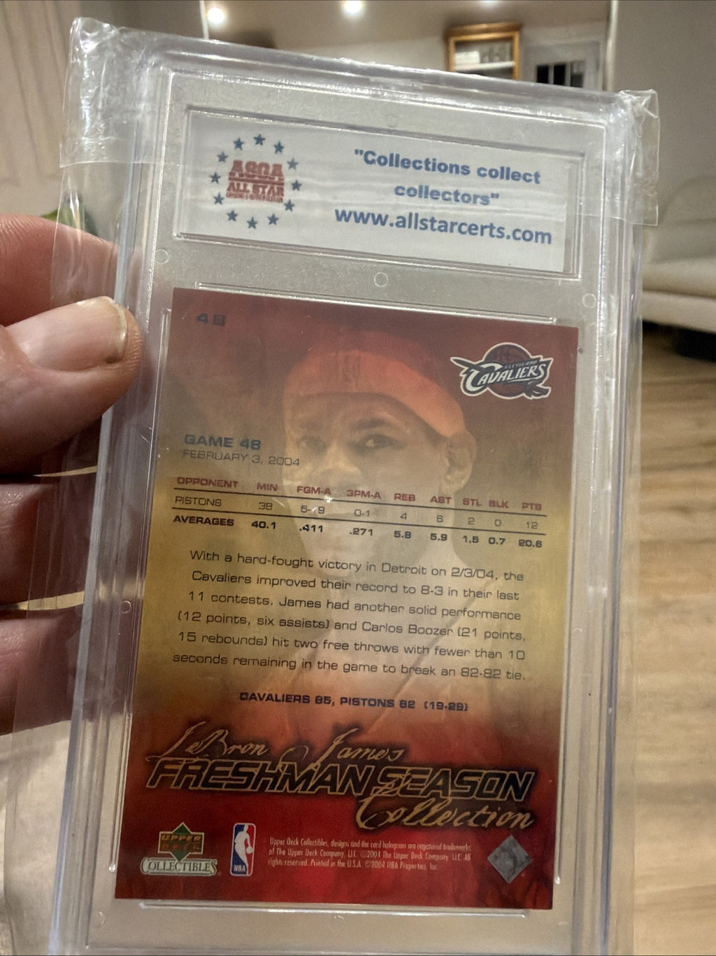 2004 Upper Deck Freshman Season LeBron James Card Asga No PSA 10 Mint+1