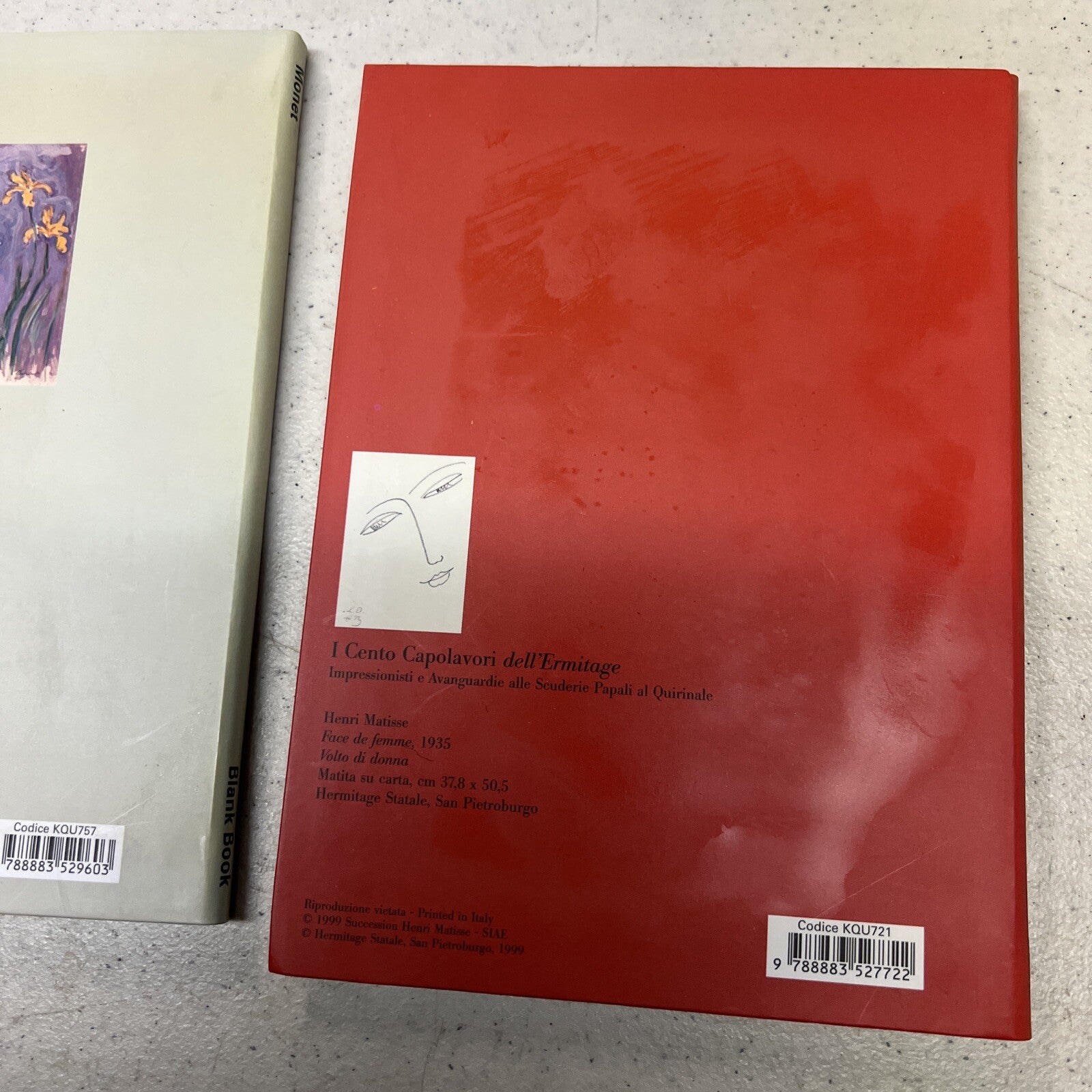 Pair of Monet and Matisse Art Blank Books 8” X 6”3