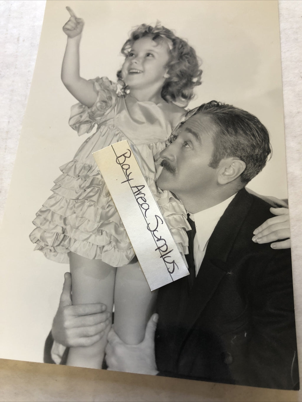 Rare Original Unpublished Early Photo Of Shirley Temple & Adolphe Menjou 7”x4.5”5