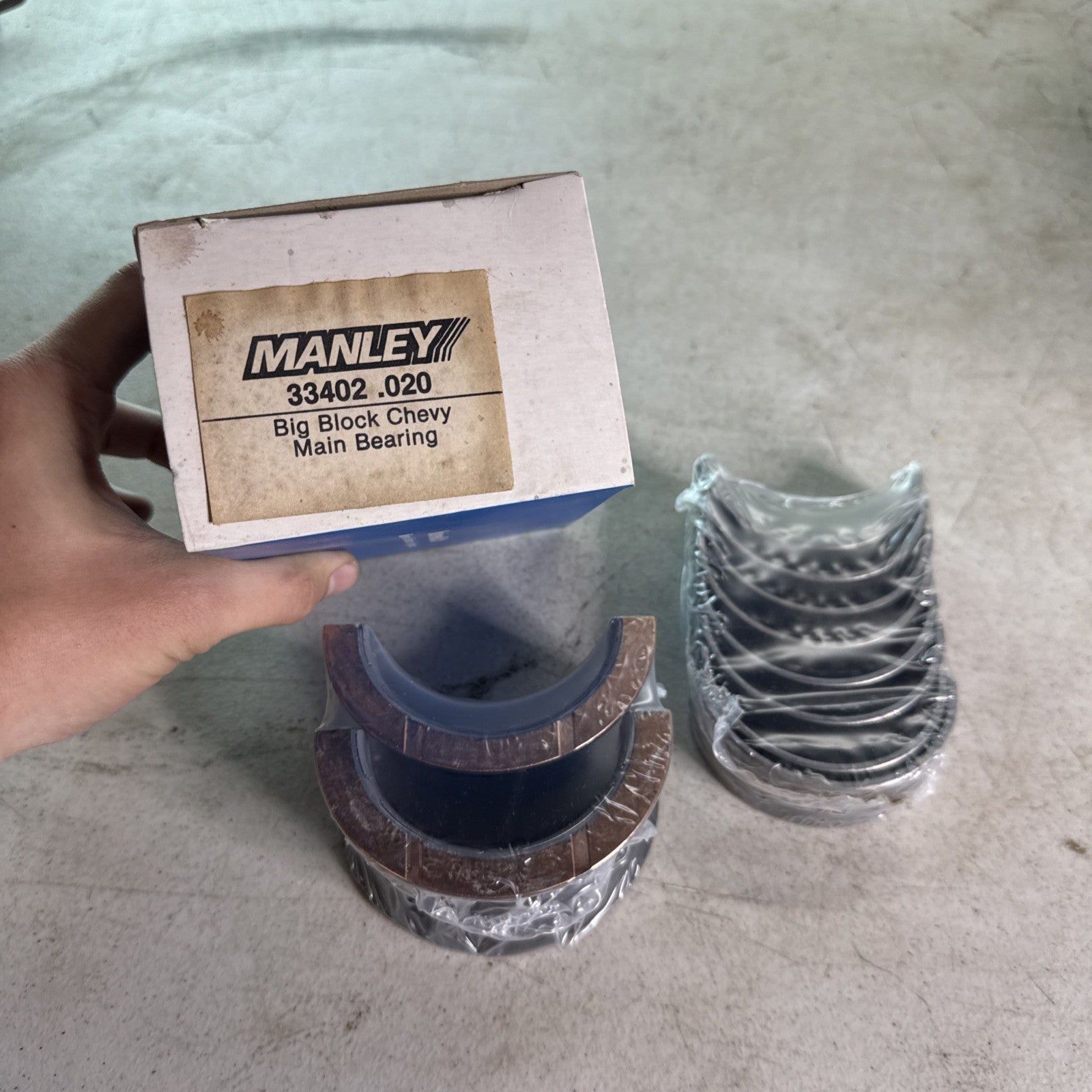 NOS Manley Performance Main Bearing Set, part number 33402-.020.0