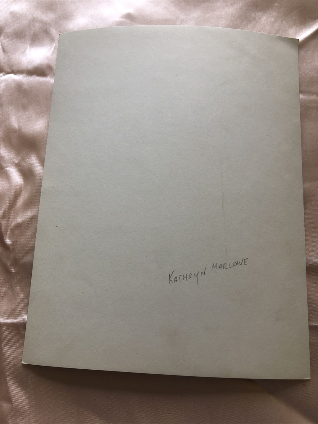 Rare Original Unpublished Photo Of Kathryn Marlowe Black/White 8.5”x6.5”7
