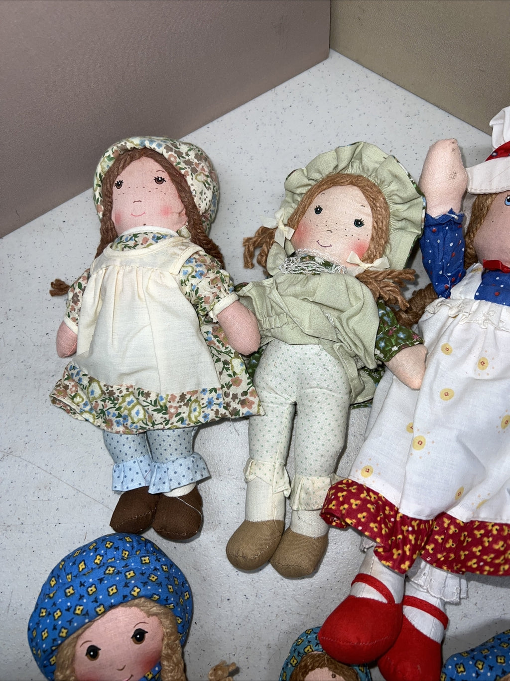 Vintage Lot of Original Holly HobbieCloth Dolls! 6 Holly Hobbie Dolls Originals2