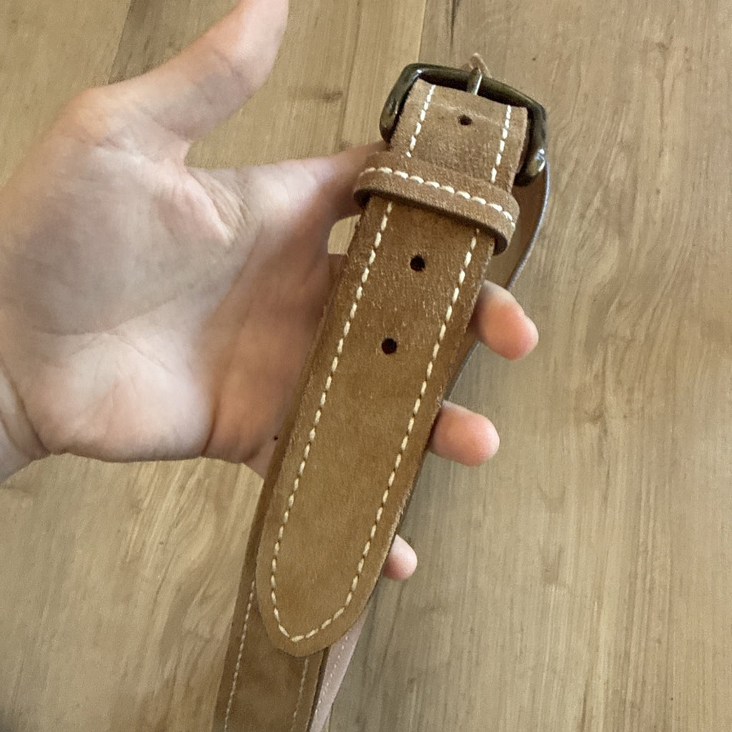 RED Saks Fifth Avenue Leather Belt Size 40 Classic Casual Designer Made In Italy5