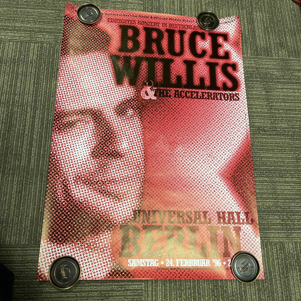 #49 1996 BRUCE WILLIS AND THE ACCELERATORS Record Store Promo Poster 23x33”0