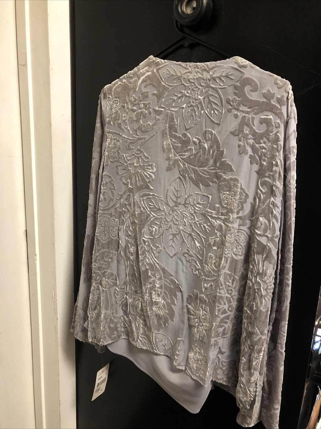 ECI New York Floral Beaded Shirt Top Blouse Size L NWT3