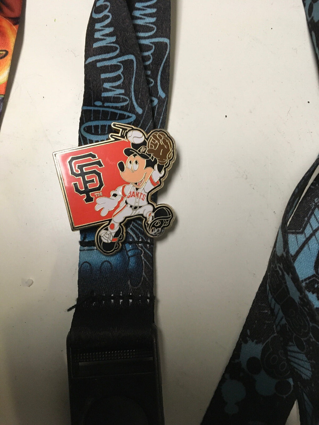 disneyland Princess mickey mouse SF Giants pin strap2