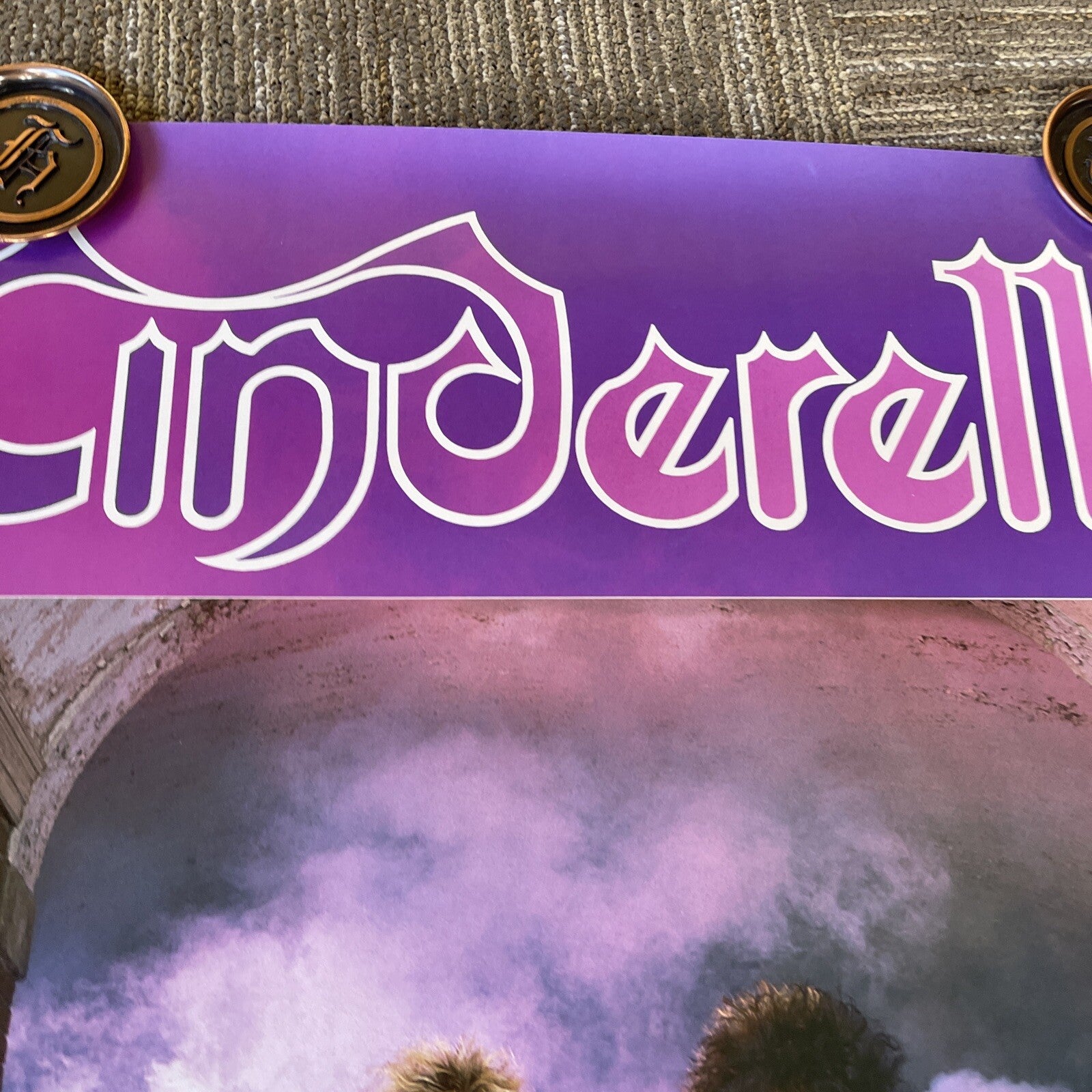 #158 1986 CINDERELLA  Rare Vintage Record Promo Poster 24” X 36”2