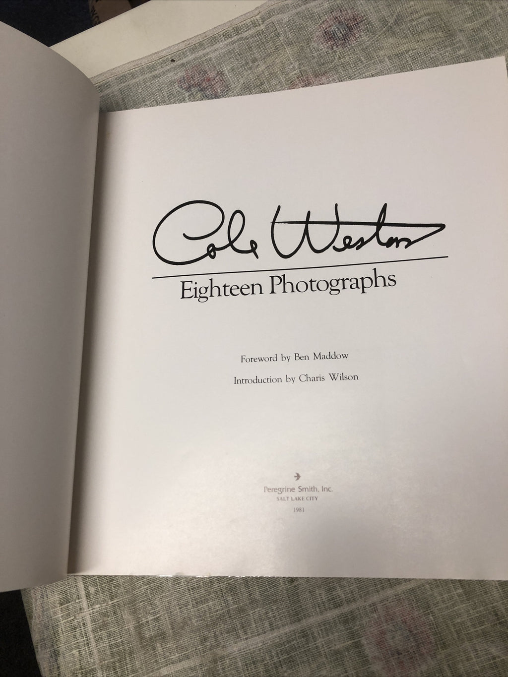 Cole Weston : 18 Photographs 19815