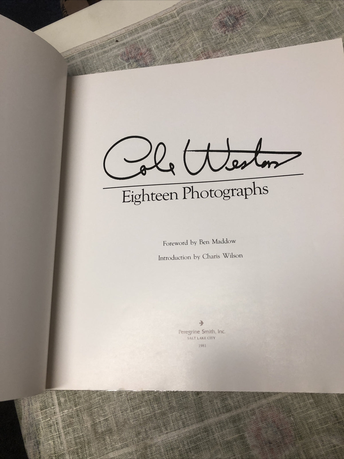Cole Weston : 18 Photographs 19815