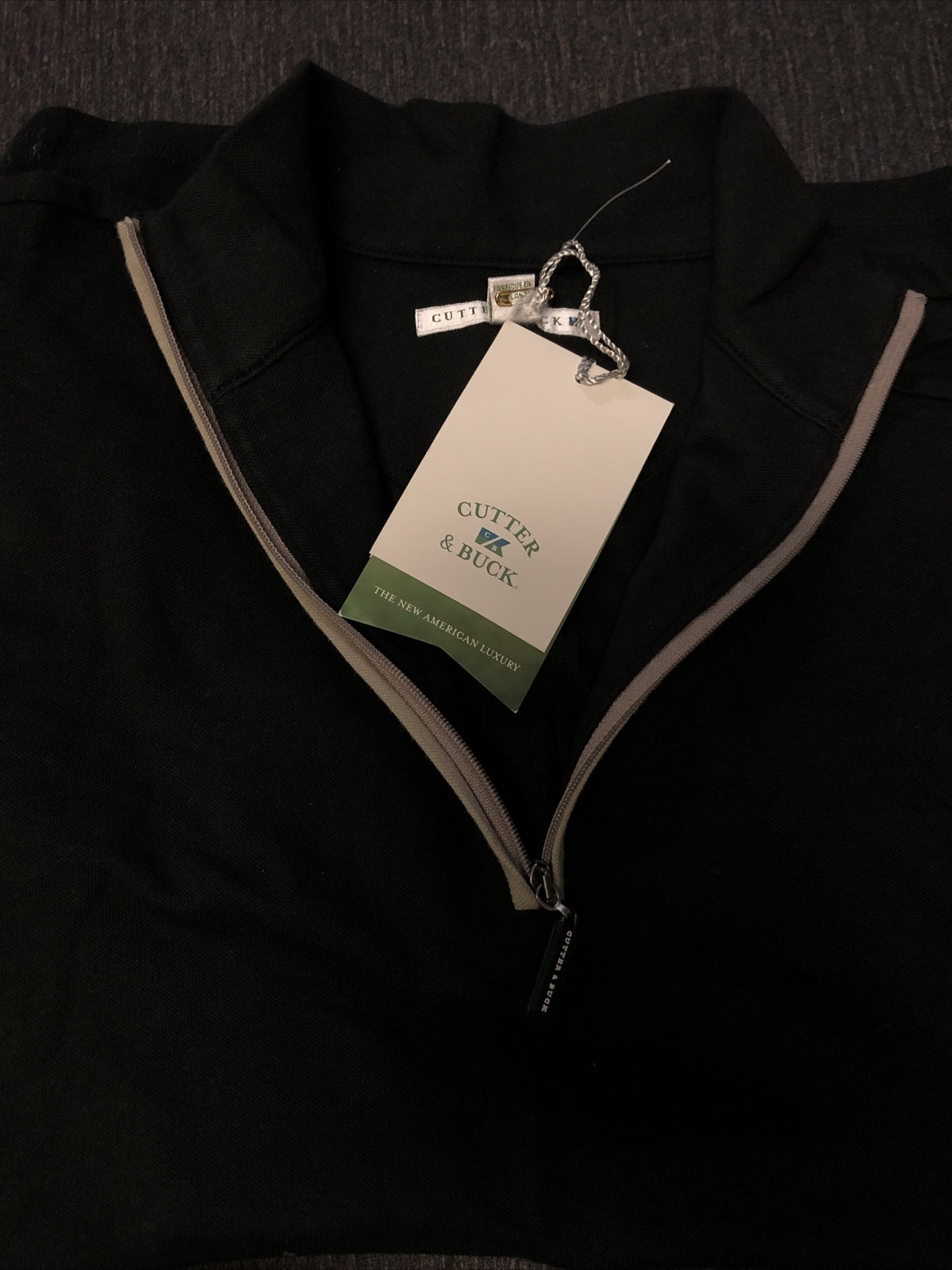 Women’s CUTTER & BUCK Full Zip 1/2 Black And Tan JACKET NWT 3L1