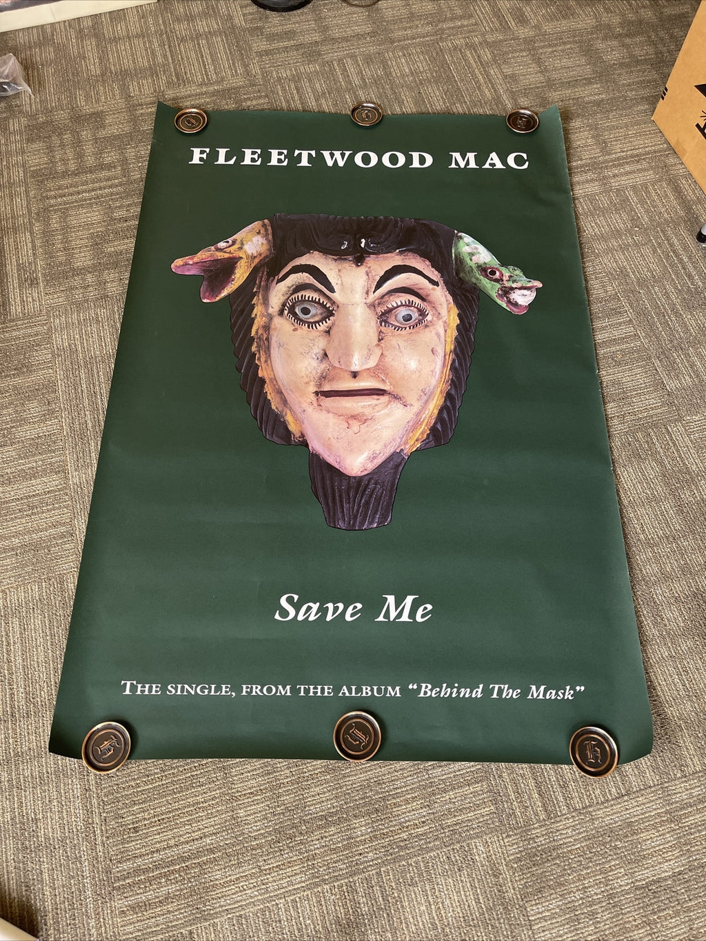 #79 1990 FLEETWOOD MAC Behind The Mask Subway Record Promo POSTER 60”0