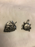 Ms. Dee Pewter Ladybug Charm And Unbranded Leaf Ladybug Pin Set Lot Of 20