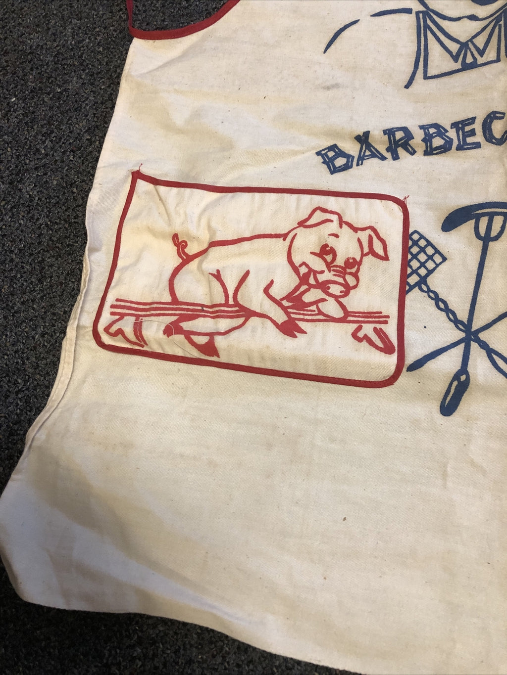 Vintage Barbecue Apron Bib “Genius At Work” Humor1